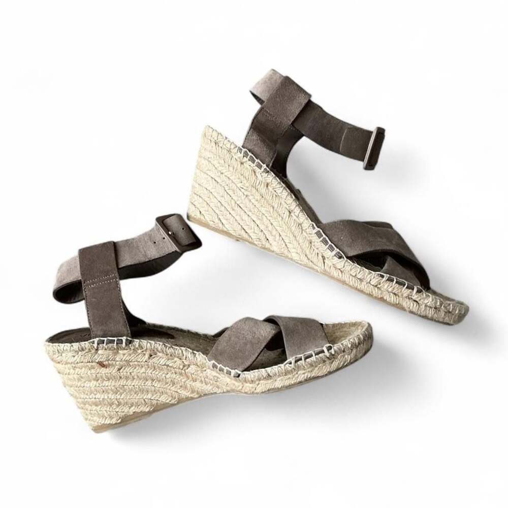 Y2K Vince Suede Espadrille Wedge Sandals — Brown (Women’s 10 Medium)
